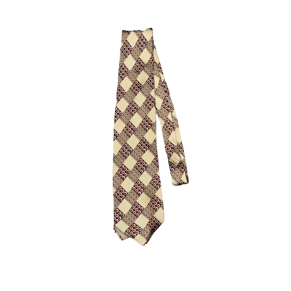 Vintage Fendi Silk Tie Luxury Geometric Style